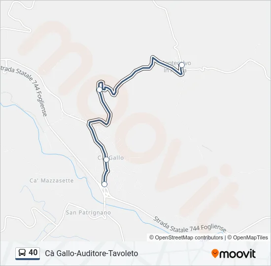 40 Bus Line Map