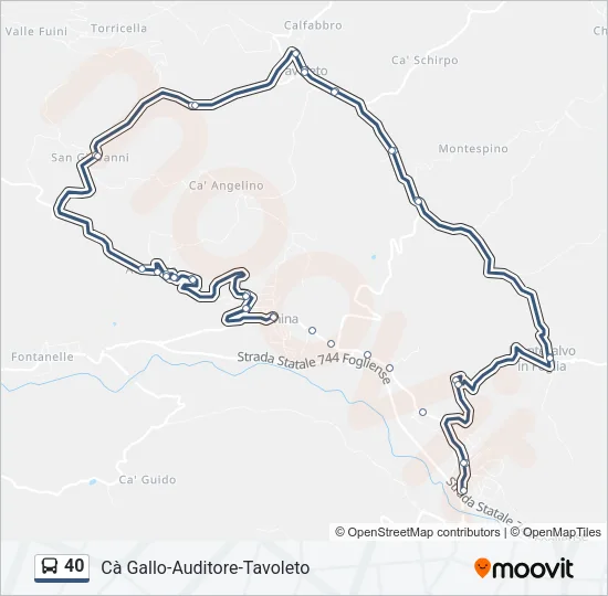 40 Bus Line Map