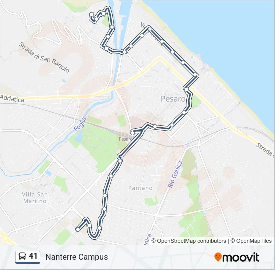 41 Bus Line Map