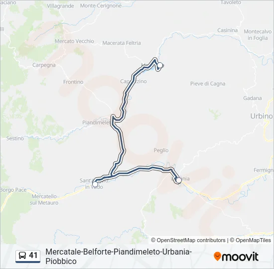 41 Bus Line Map