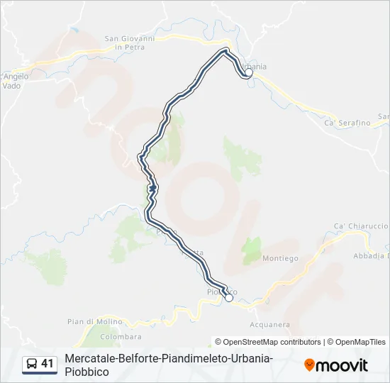 41 Bus Line Map