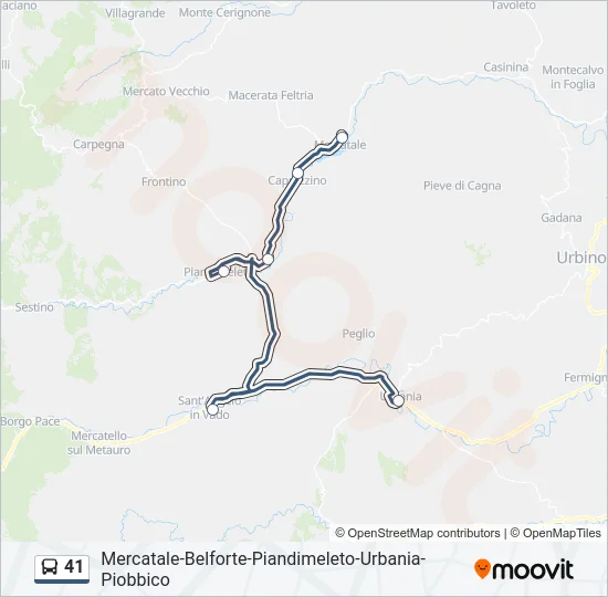 41 Bus Line Map