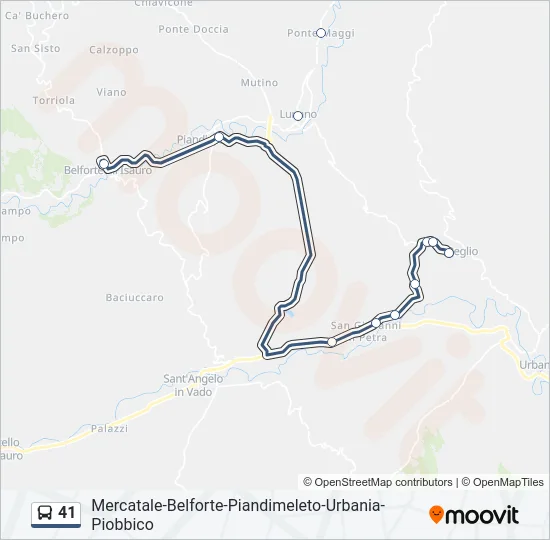 41 Bus Line Map