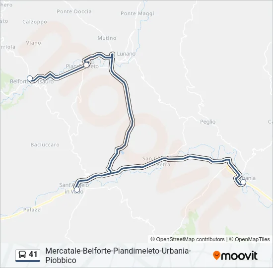 41 Bus Line Map