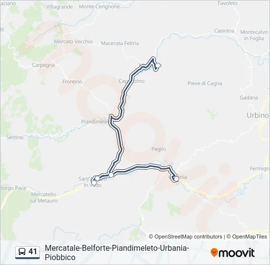 41 Bus Line Map
