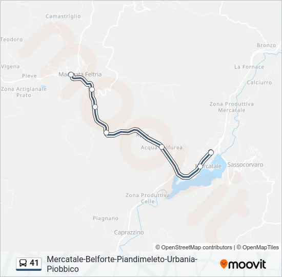 41 Bus Line Map