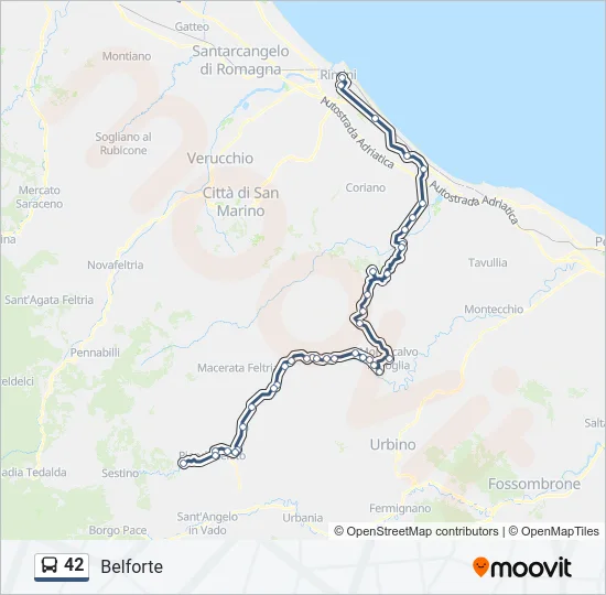 42 Bus Line Map