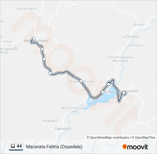44 Bus Line Map
