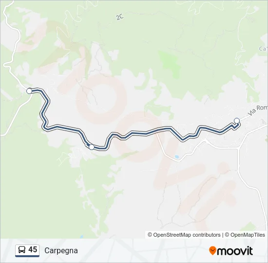 45 Bus Line Map