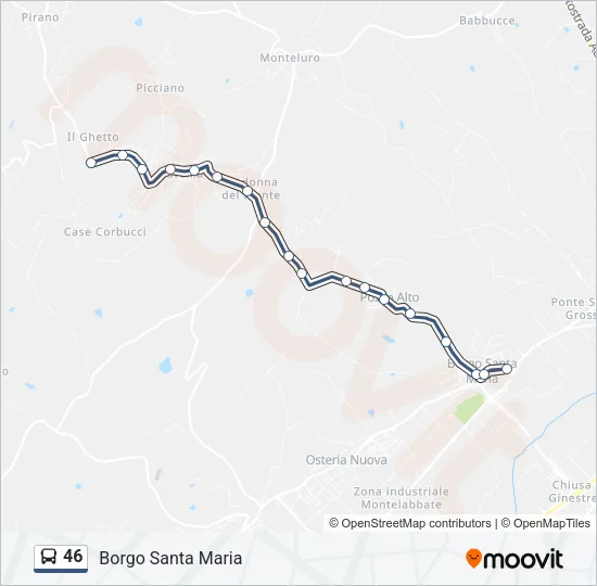 46 Bus Line Map