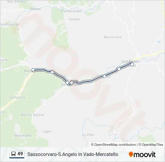 49 Bus Line Map