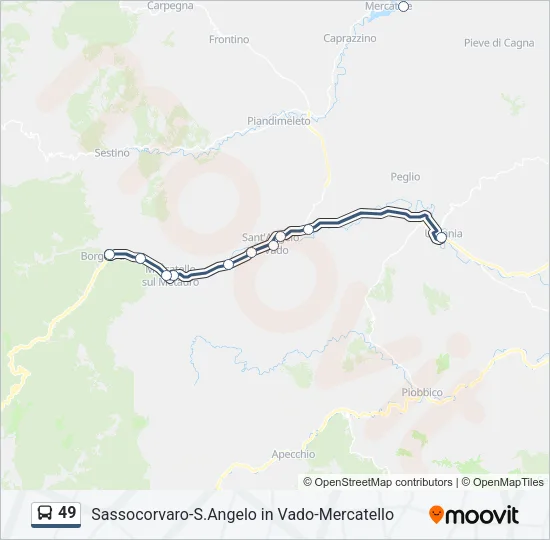 49 Bus Line Map