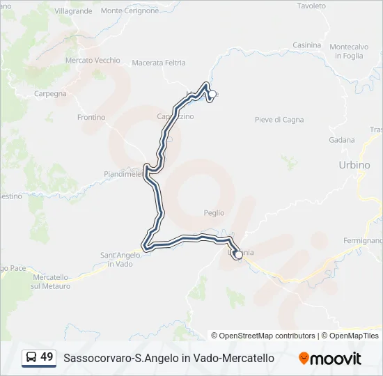 49 Bus Line Map