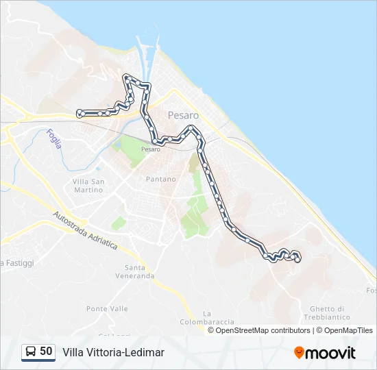 50 Bus Line Map