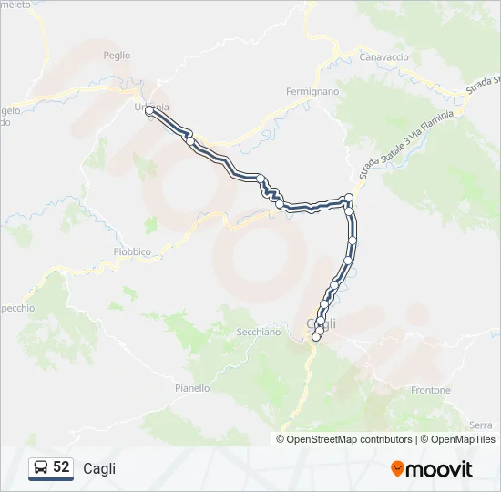 52 Bus Line Map