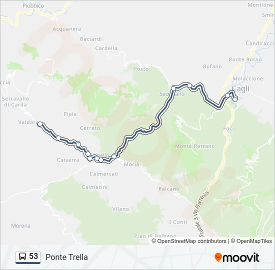 53 Bus Line Map