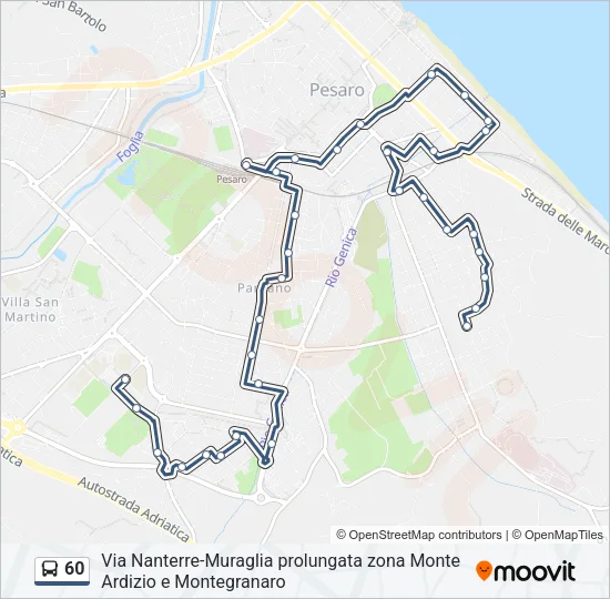 60 Bus Line Map