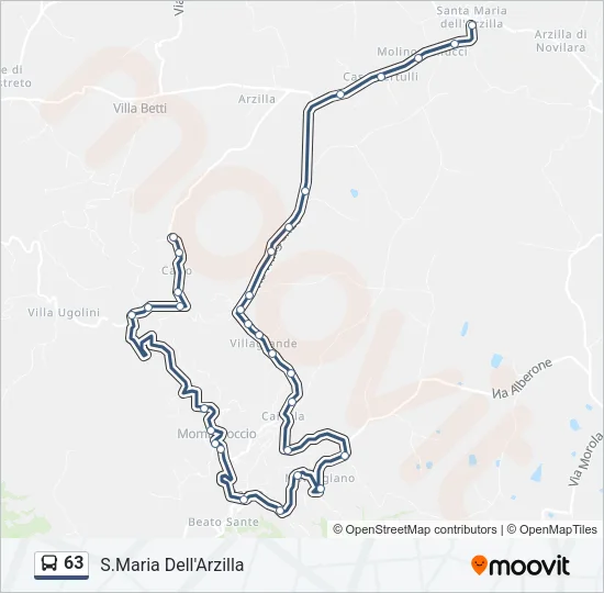 63 Bus Line Map