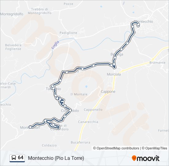 64 bus Line Map