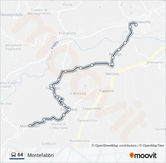 64 Bus Line Map