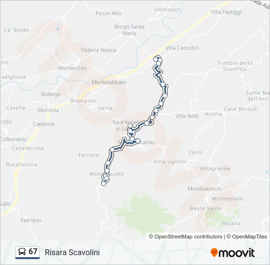 67 Bus Line Map
