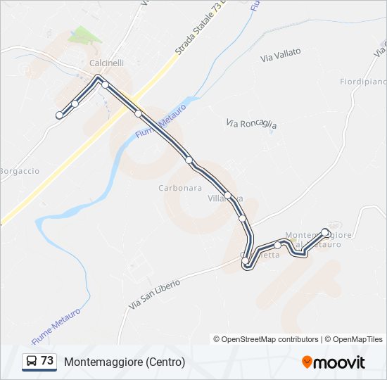 73 bus Line Map