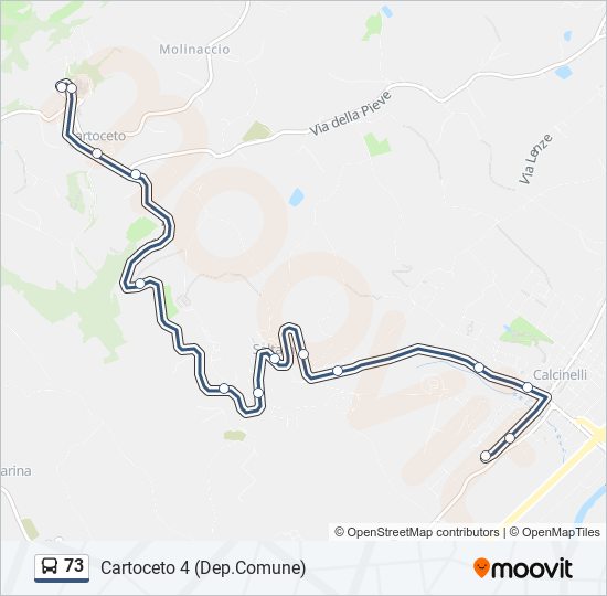 73 bus Line Map