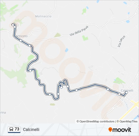 73 bus Line Map