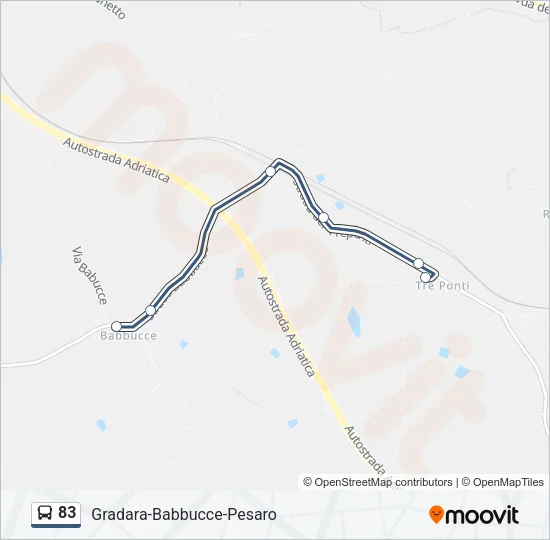 83 Bus Line Map