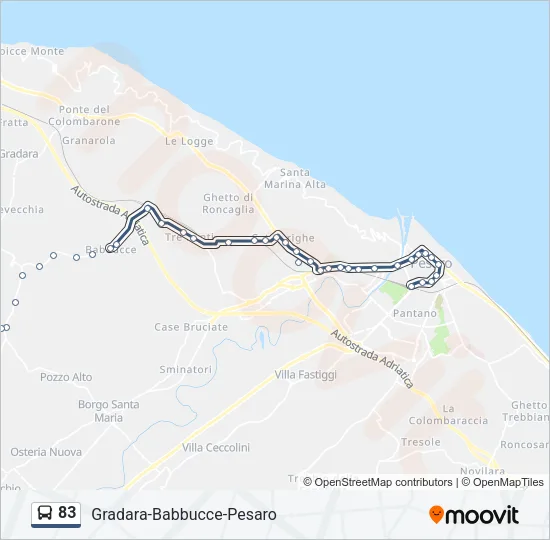 83 Bus Line Map