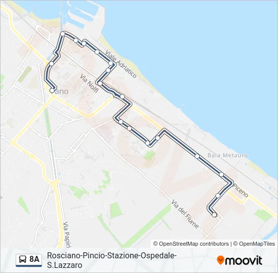 8A Bus Line Map