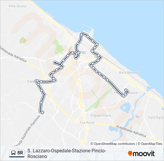 8R bus Line Map