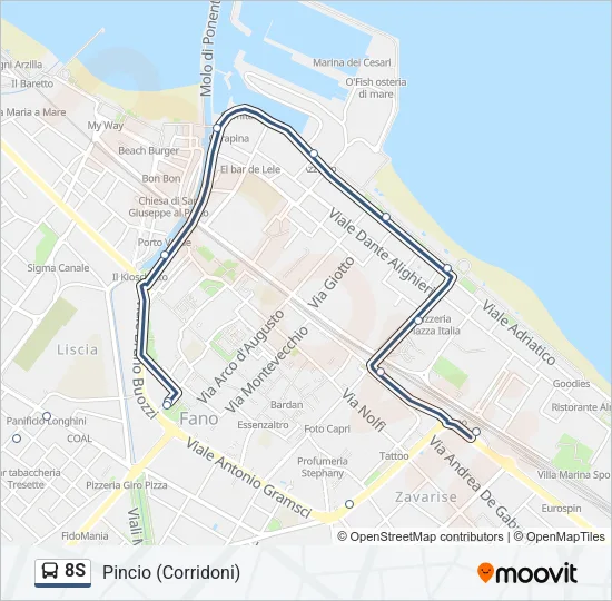 8S Bus Line Map