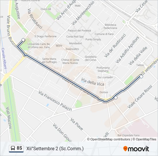 8S Bus Line Map