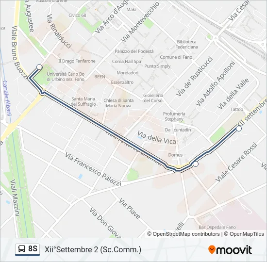 8S Bus Line Map