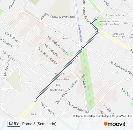 8S Bus Line Map