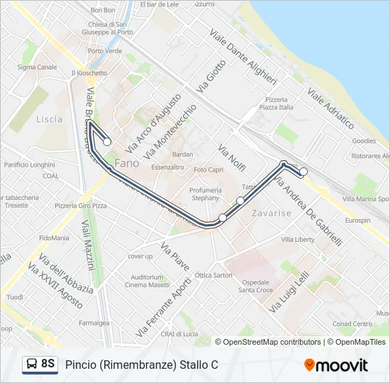 8S Bus Line Map
