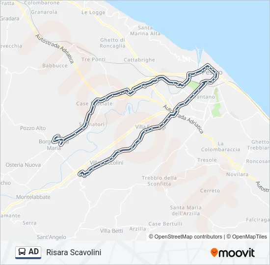 AD Bus Line Map