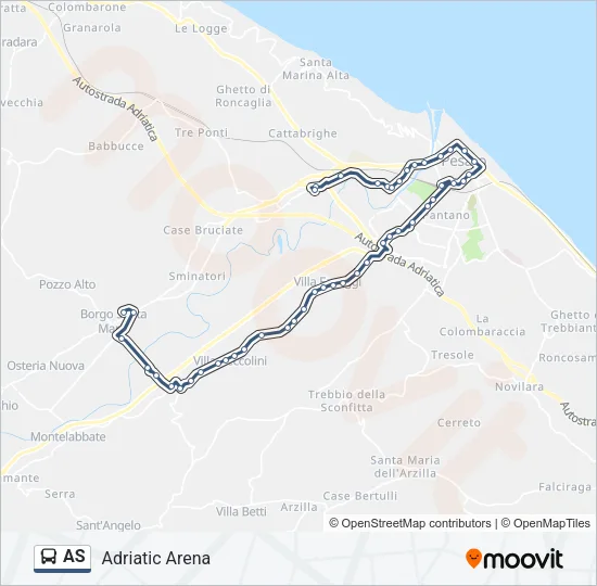 AS Bus Line Map