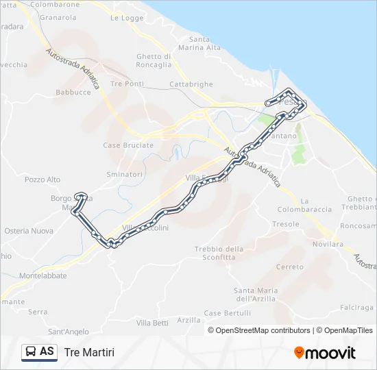 AS Bus Line Map