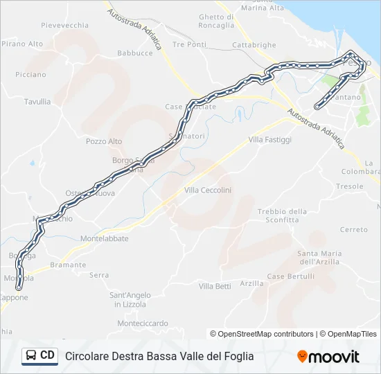 CD Bus Line Map