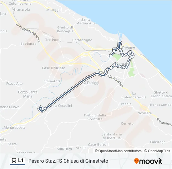 L1 Bus Line Map