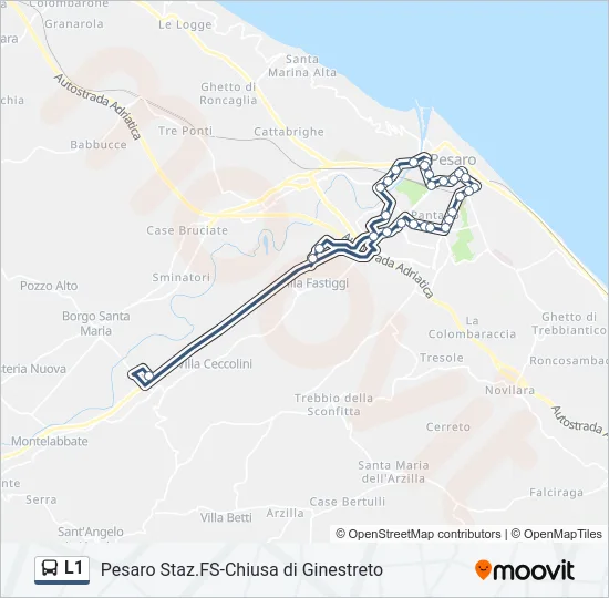 L1 Bus Line Map