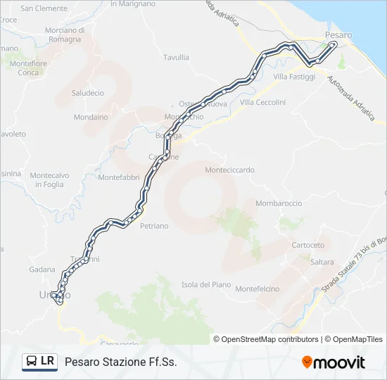 LR Bus Line Map