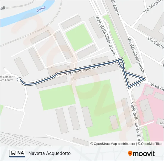 NA Bus Line Map