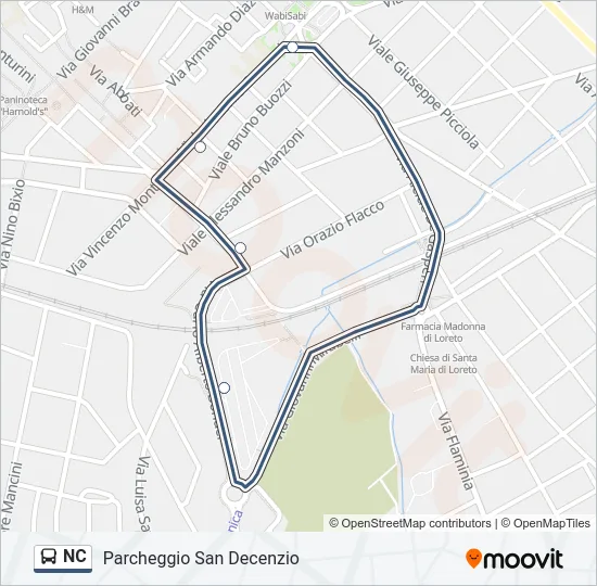 NC Bus Line Map