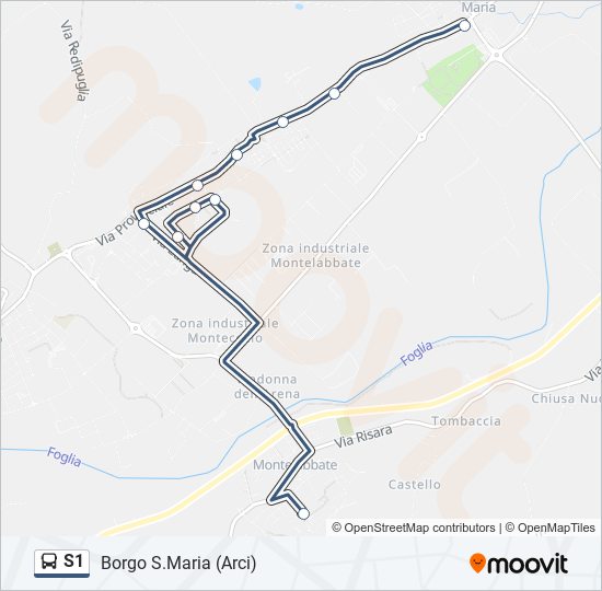 S1 bus Line Map