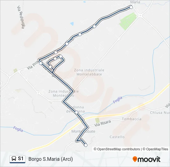S1 Bus Line Map