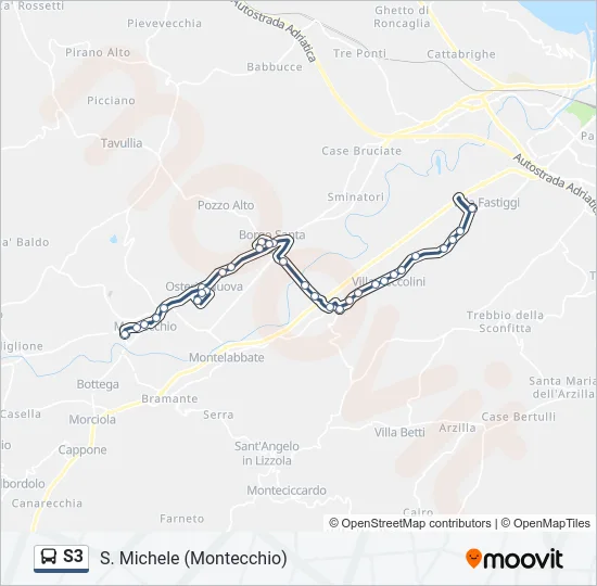 S3 Bus Line Map
