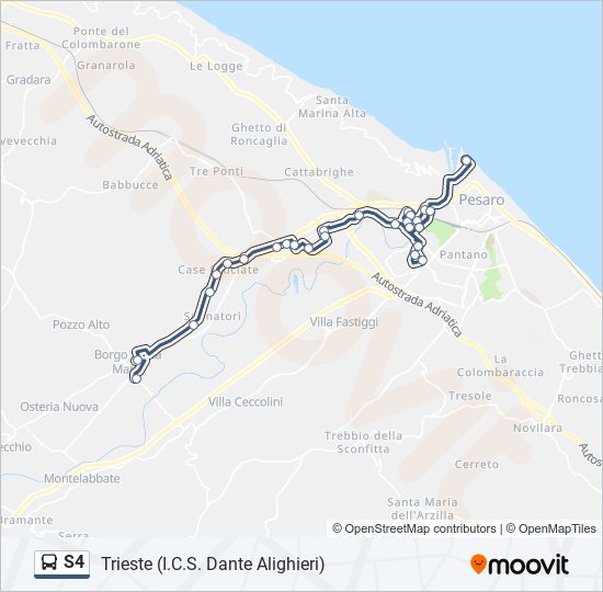 S4 bus Line Map